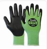 (pack Of 10prs) Traffi TG5210 Size8 Cutc Metric X-Dura Pu Palm Coated Gloves